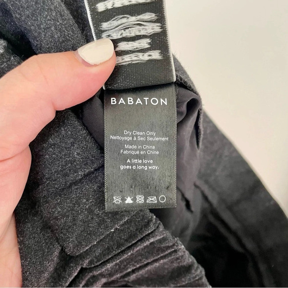 Aritzia Babaton Conan Stretch Wool Cashmere Crop Dress Pant  in Charcoal - Picture 7 of 8